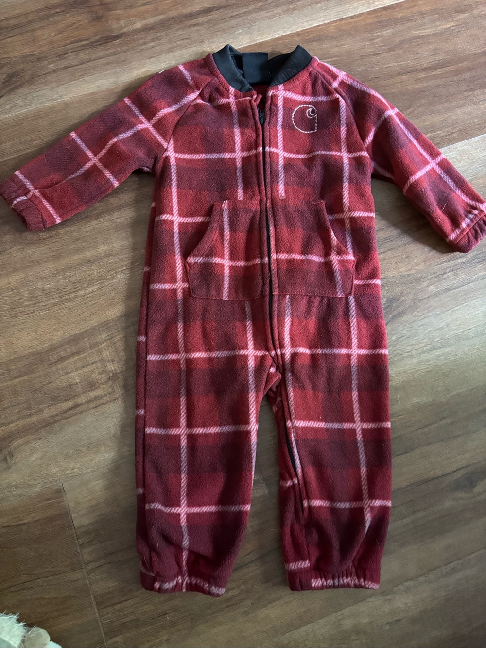 Carhartt Red Plaid Fleece Baby Outerwear